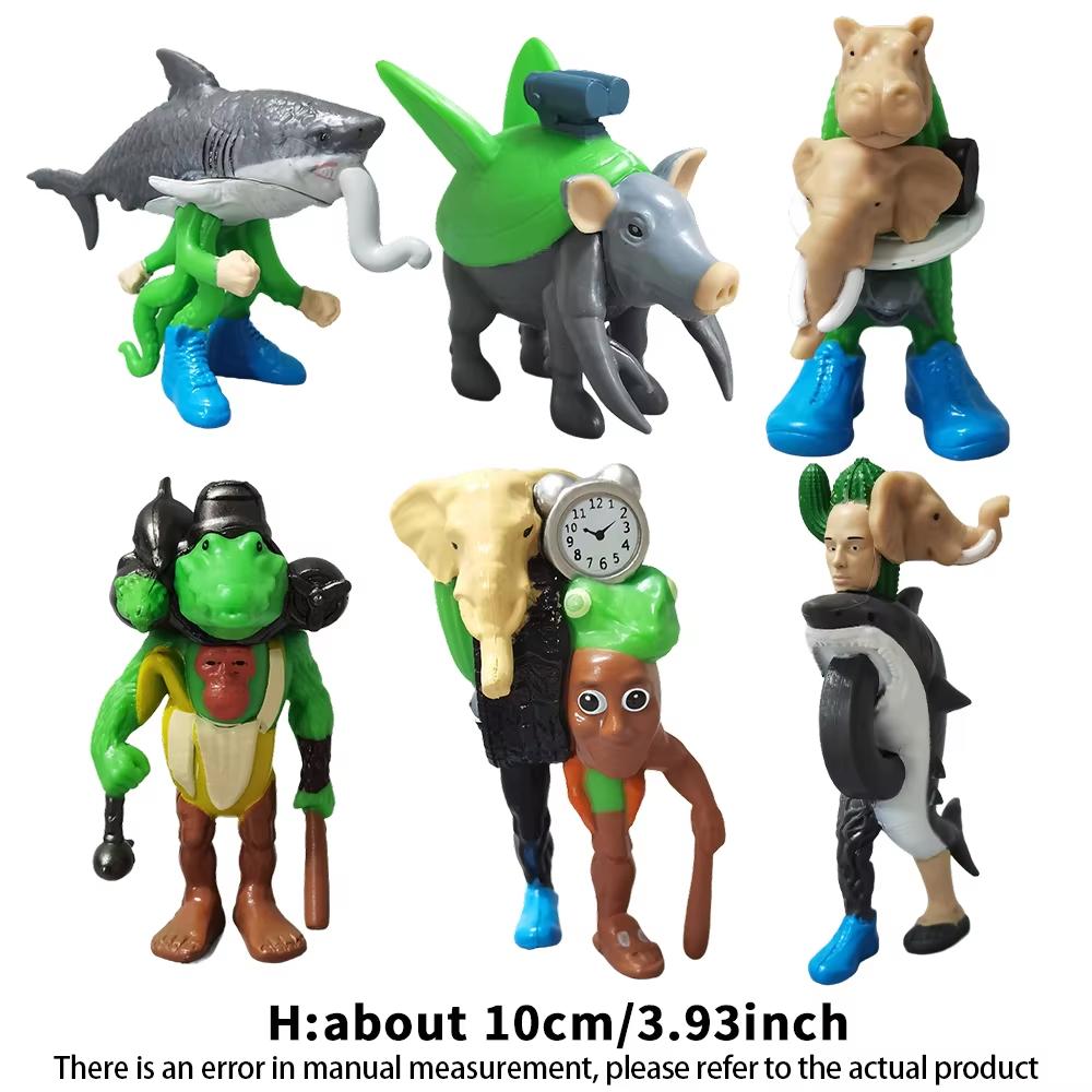LEUK Tung Tung Tung Sahur Tralalero Tralala Italiaans Hersenkronkel Monster Fusie Editie Anime Actiefiguur Cartoon Sierobject Speelgoed Cadeau