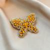 Elegant Crystal Butterfly Brooch Pin for A Fashionable Suit Jacket - Butterfly Brooch for The Chest.