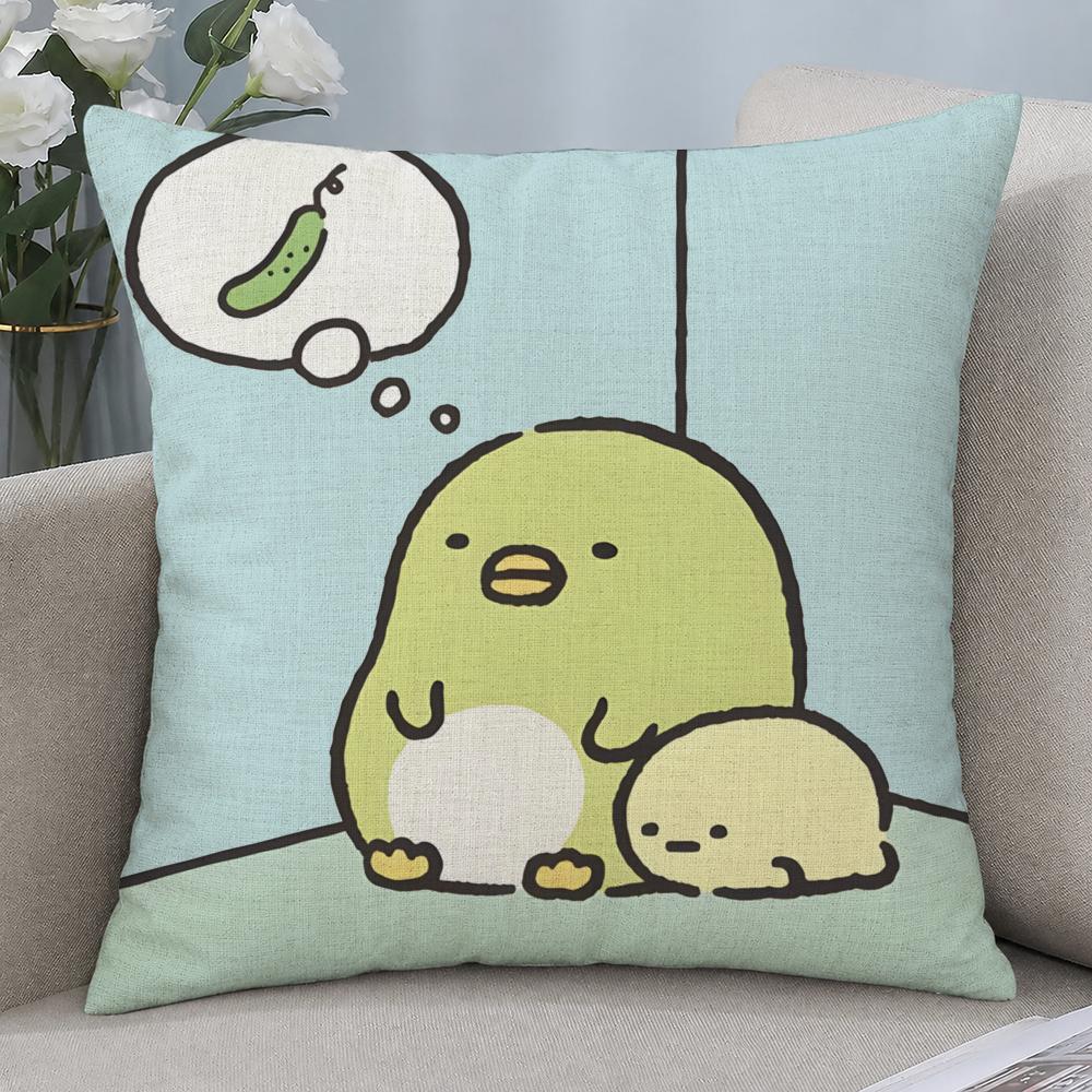 Character Sumikko Gurashi Cushion Cover Cushion Covers Natural Linen Breathable Sofa Bedroom Decor Pillowcase