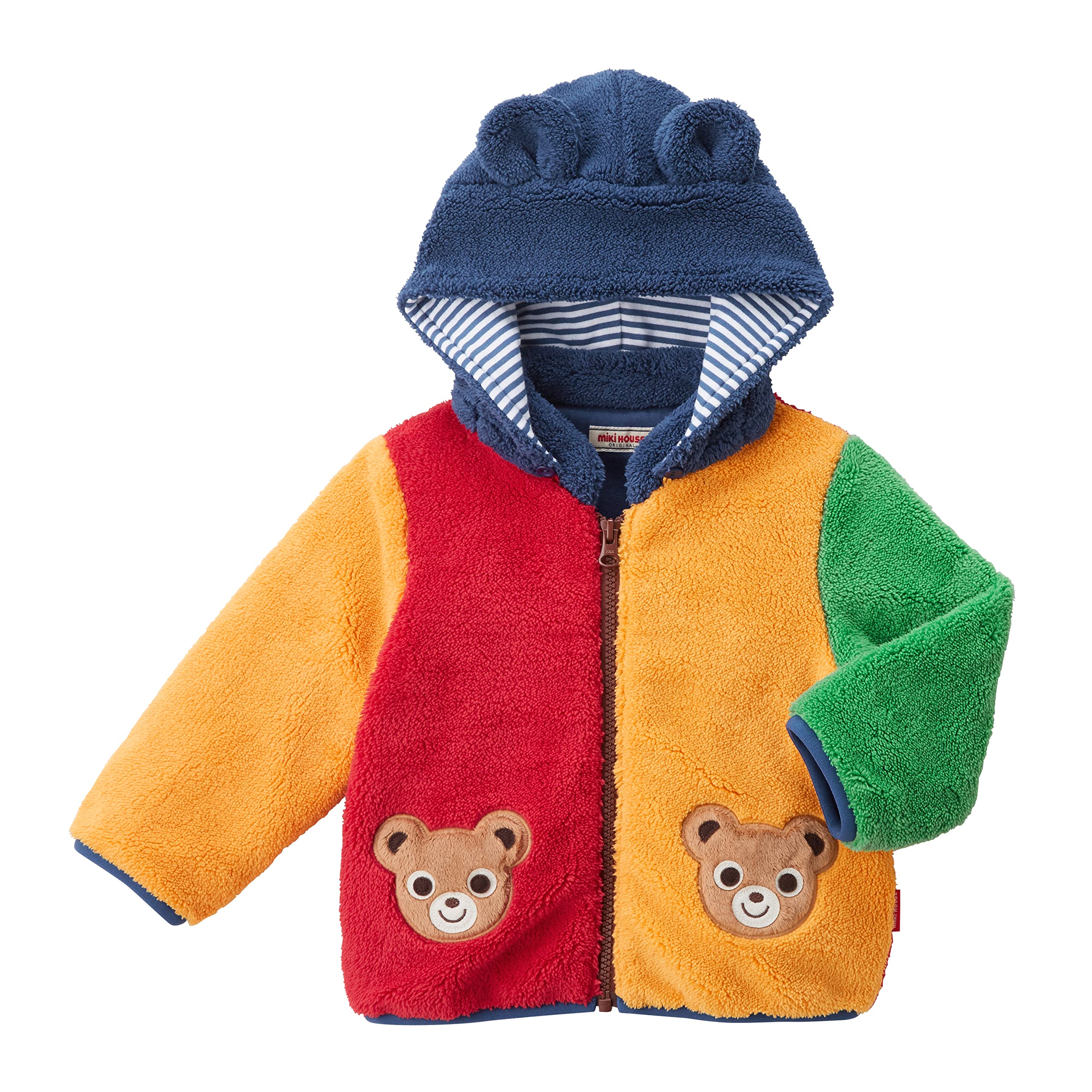

MIKI HOUSE Boa Fleece Jumper, Outerwear, for Boys and Girls, Baby, Kids, Children s Clothing, 90cm, Multicolor, 13-3702-381