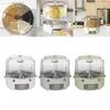 Cereal Dispenser Container Top Pantry Oatmeal Food Storage Organizer White