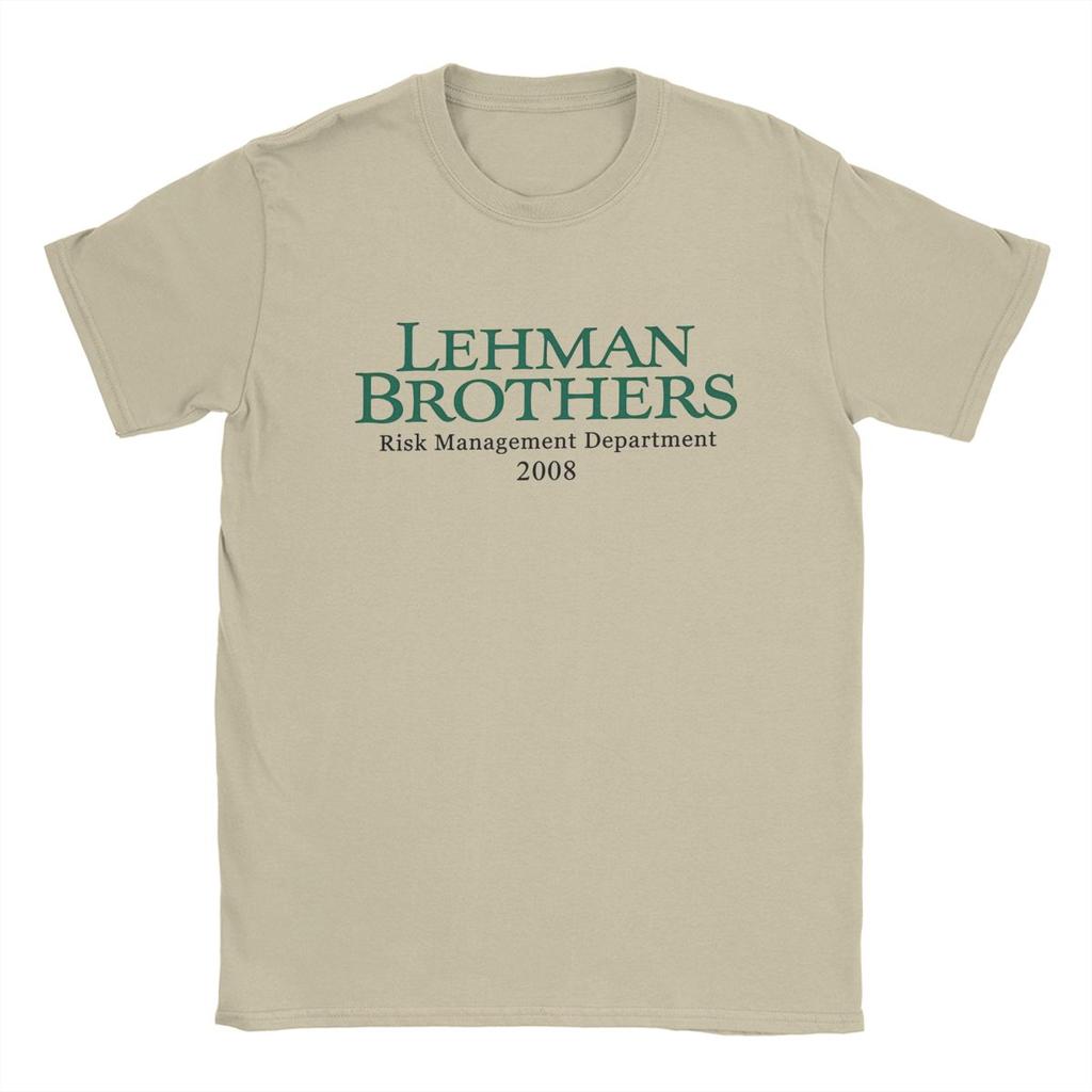 Casual Lehman Brothers Risk Management 2008 T-Shirts for Men Round Neck Cotton T Shirt Short Sleeve Tees Classic Merchandise