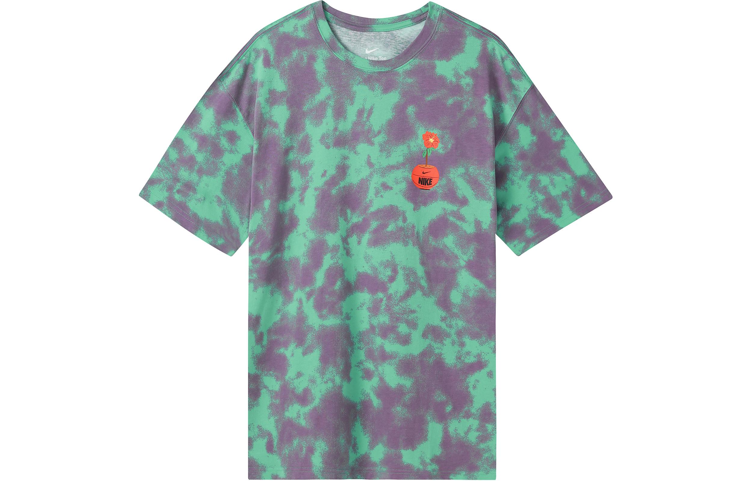 Nike T Shirts Men s Green Crew Neck Moderate FD0066-363 M