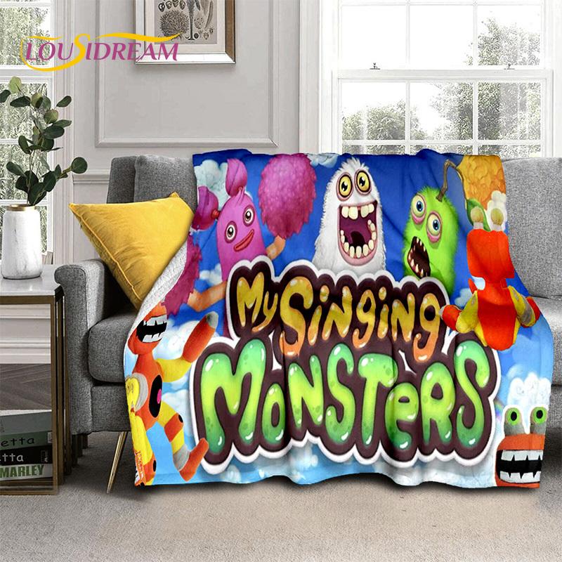 Cartoon Video Music Game My Singing Monsters 3D Blanket,Soft Throw Blanket for Home Bedroom Bed Sofa Picnic Travel Blanket Kids