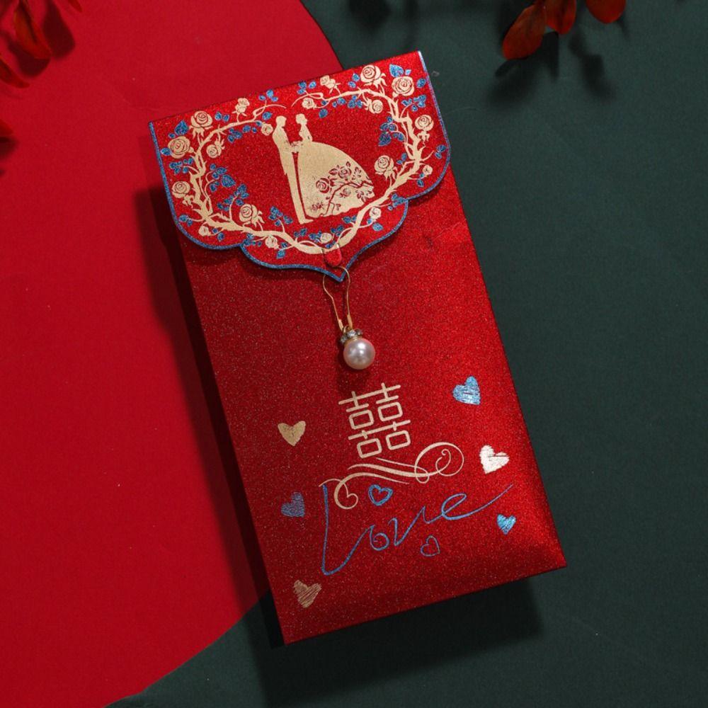 New Year's Blessing Bag Red Envelope New Year Packet Money Bags 2/10pcs HongBao  Celebration Party