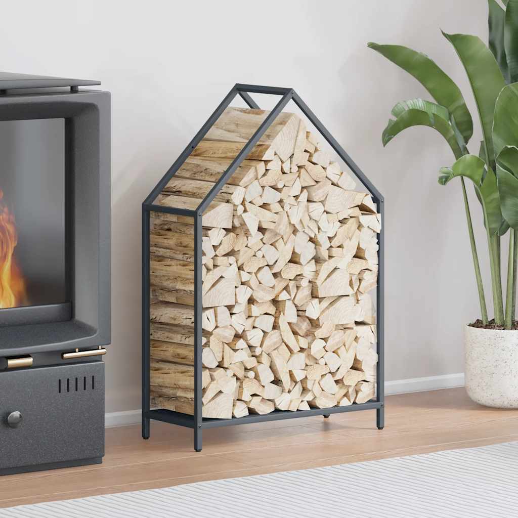 Firewood Rack Anthracite 60 x 25 x 90 cm Cold Rolled Steel