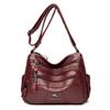 Genuine Brand Leather Shoulder Bag Casual Tote Bag Fashion Design Handbag Daily Commuter Messenger Bags Female Solid Color Purse