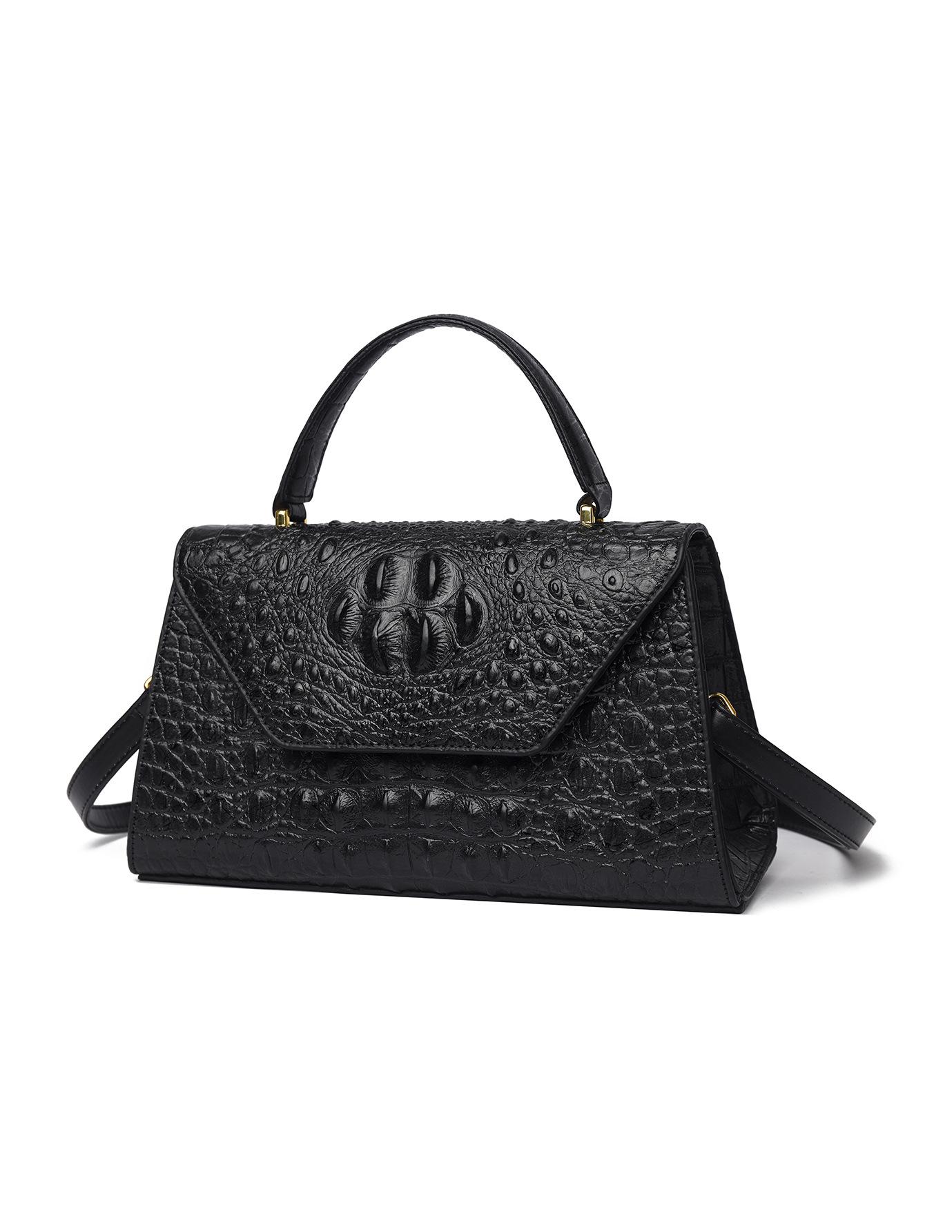 

Brand Crocodile women handbag Luxury party ladies PU Leather Shoulder Bag for women Messenger Bag black totes bolsas чорний