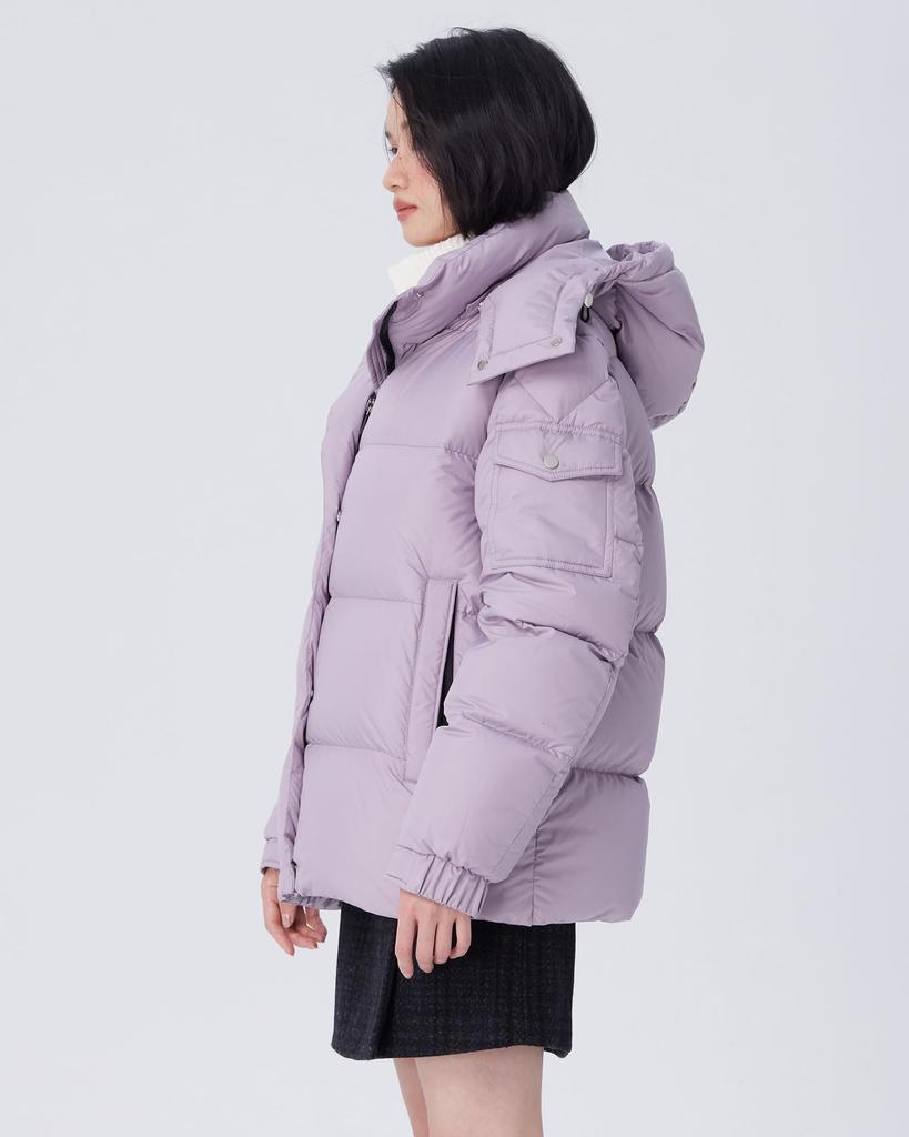 Umo Down Short Cold Loose Plus Sizes Size M Women's Coat, Length, Hooded, Outerwear, Warm, Protection, Lightweight, Waterproof, Fit, Available, Cute,