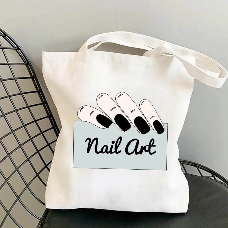 I Do Nail What Is Your Superpower Print Shopper Bag Women Harajuku Book Bag Fashion Large Foldable Shopping Bags Female Tote Bag
