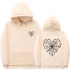 Gothic Spiderweb Print Hooded Sweatshirt Unisex Oversized Pullover With Ribbed Hem Fall