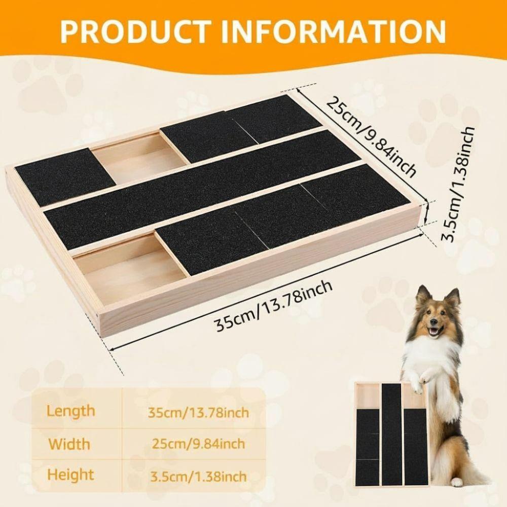 Wooden Dog Nail Scratch Board Multi-grid Dog Nail Trimming Pad Indoor Training