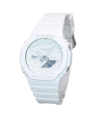 Reloj analógico digital tono sobre tono G-Shock GA-2100-7A7 de cuarzo con correa de resina y esfera blanca para hombre