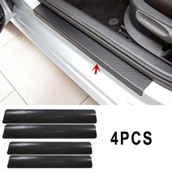 4x Car Parts Car Door Plate Sill Scuff Cover Anti-Scratch Sticker Accessories