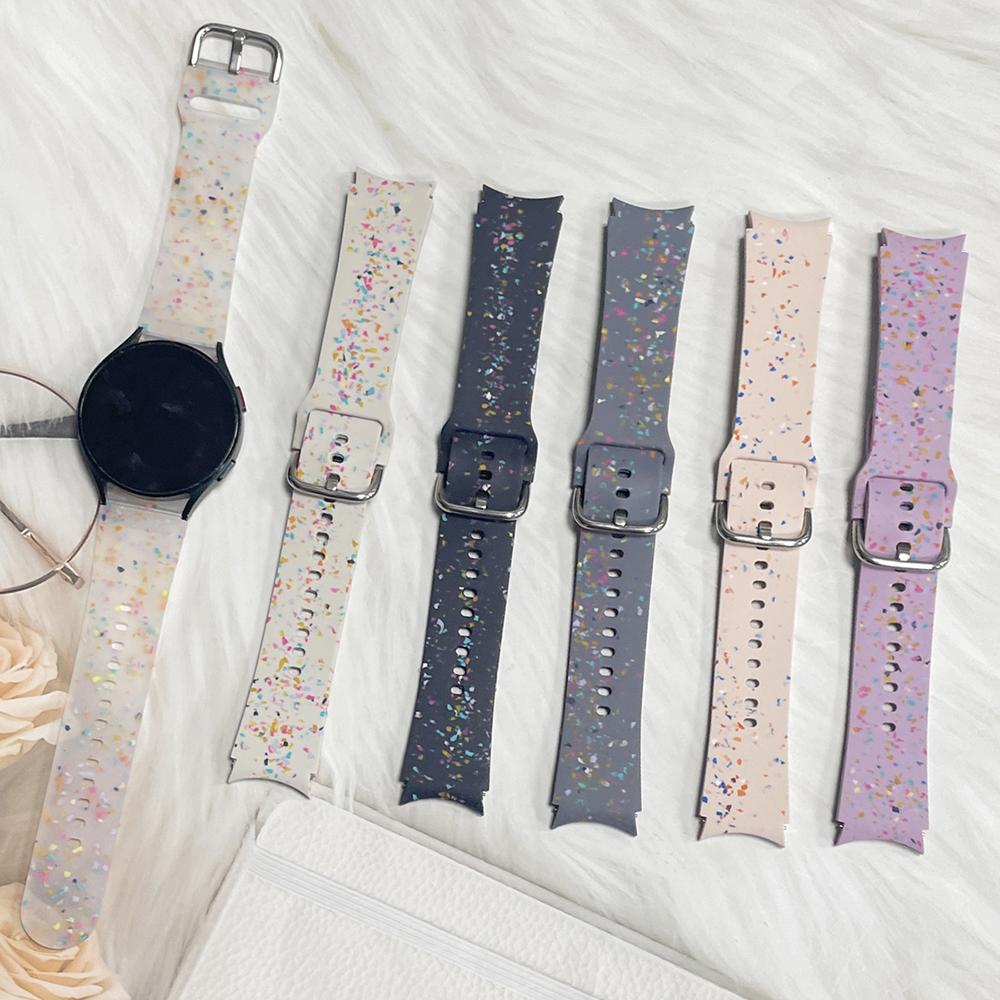Umweltfreundliches Silikonarmband für Samsung Galaxy Watch 7/6/5/4, Ersatzarmband für Galaxy Watch FE