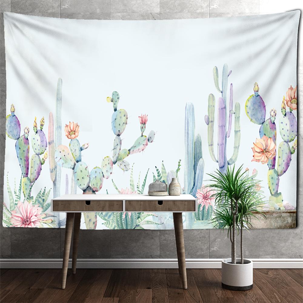 Vintage Green Tropical Plants Tapestry Wall Hanging Psychedelic Witchcraft Mystery Dorm Living Room Home Decor