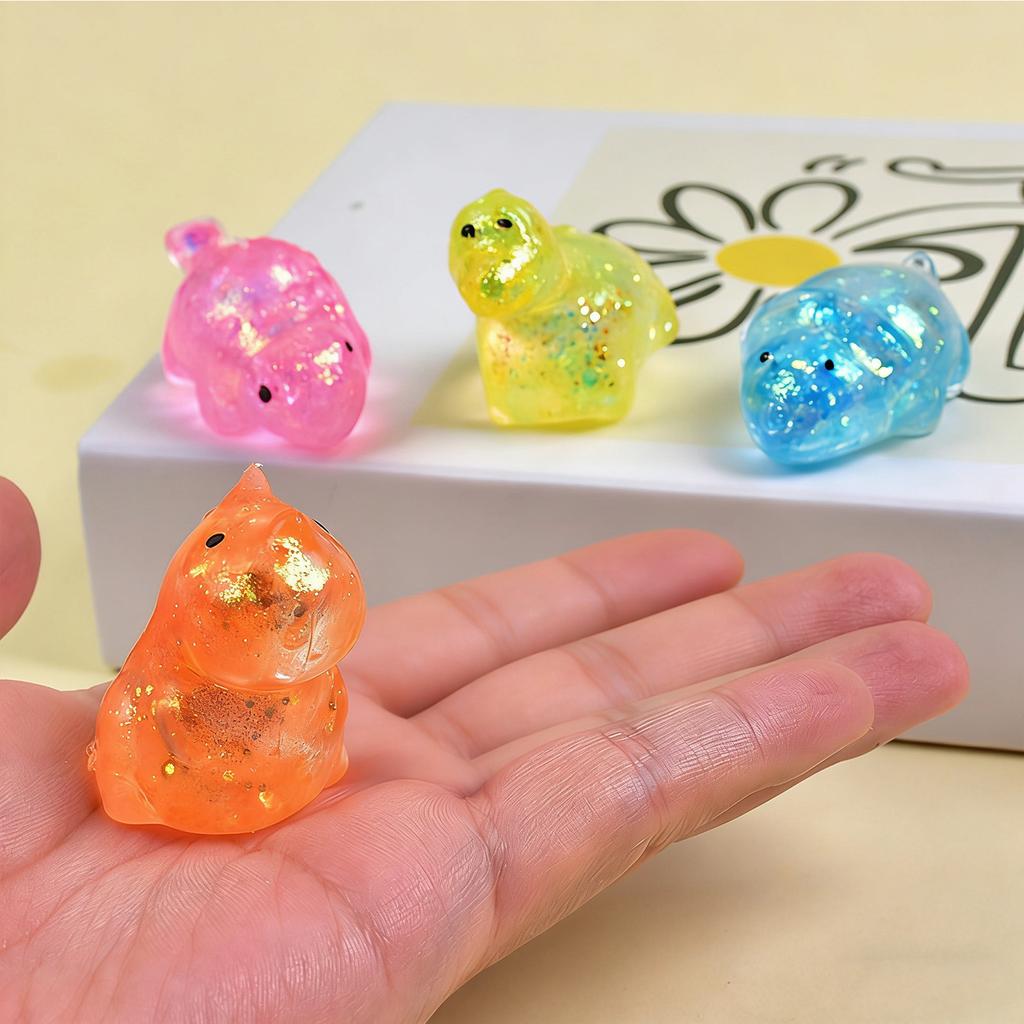 Simulated Food Toy Maltose Dinosaur Fun Glitter Animals Maltose Stress Relief Toy