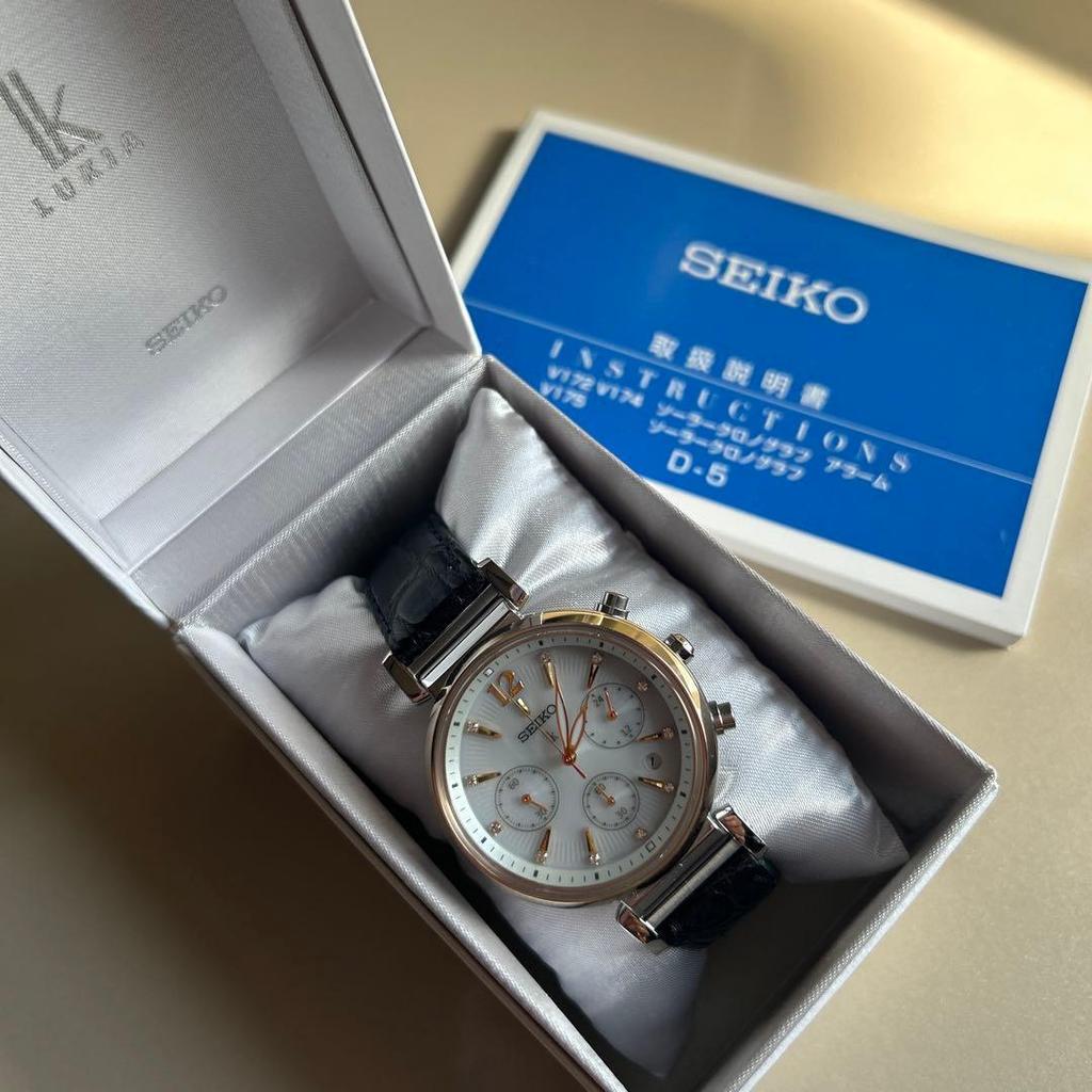 Used SEIKO LUKIA Chronograph Solar Watch