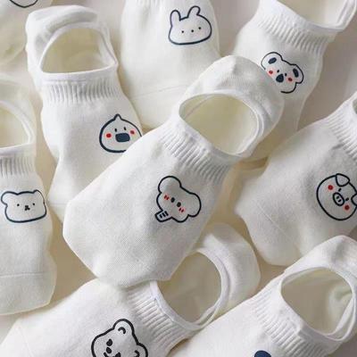 Women's Cartoon Non-Slip Invisible Boat Socks: Thin Shallow Summer & Spring Styles