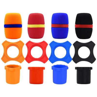 3Pcs Thickened Microphones AntiSlip Rings Dustproof Cover for Enhanceds Stability and Protections