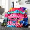 Customizable Trolls3 Throw Blanket – Personalized Name, All-Season Cozy Snug Blanket, Machine Washable, Personalized Blanket