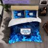 Preston North End Football 3 Piece Bedding Set Soft Duvet Cover Set with Pillowcases Printed Bedroom Decor Set for Home
