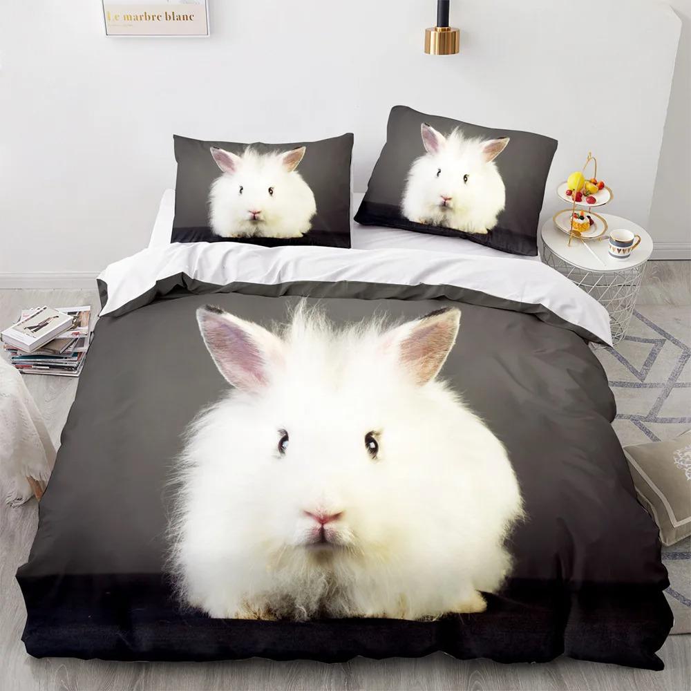 Unicorn Cat King Queen Duvet Cover Pink Kawaii Cartoon Kitty Bedding Set Magical Animal 2-3pcs Soft Quilt Cover for Kids Girls