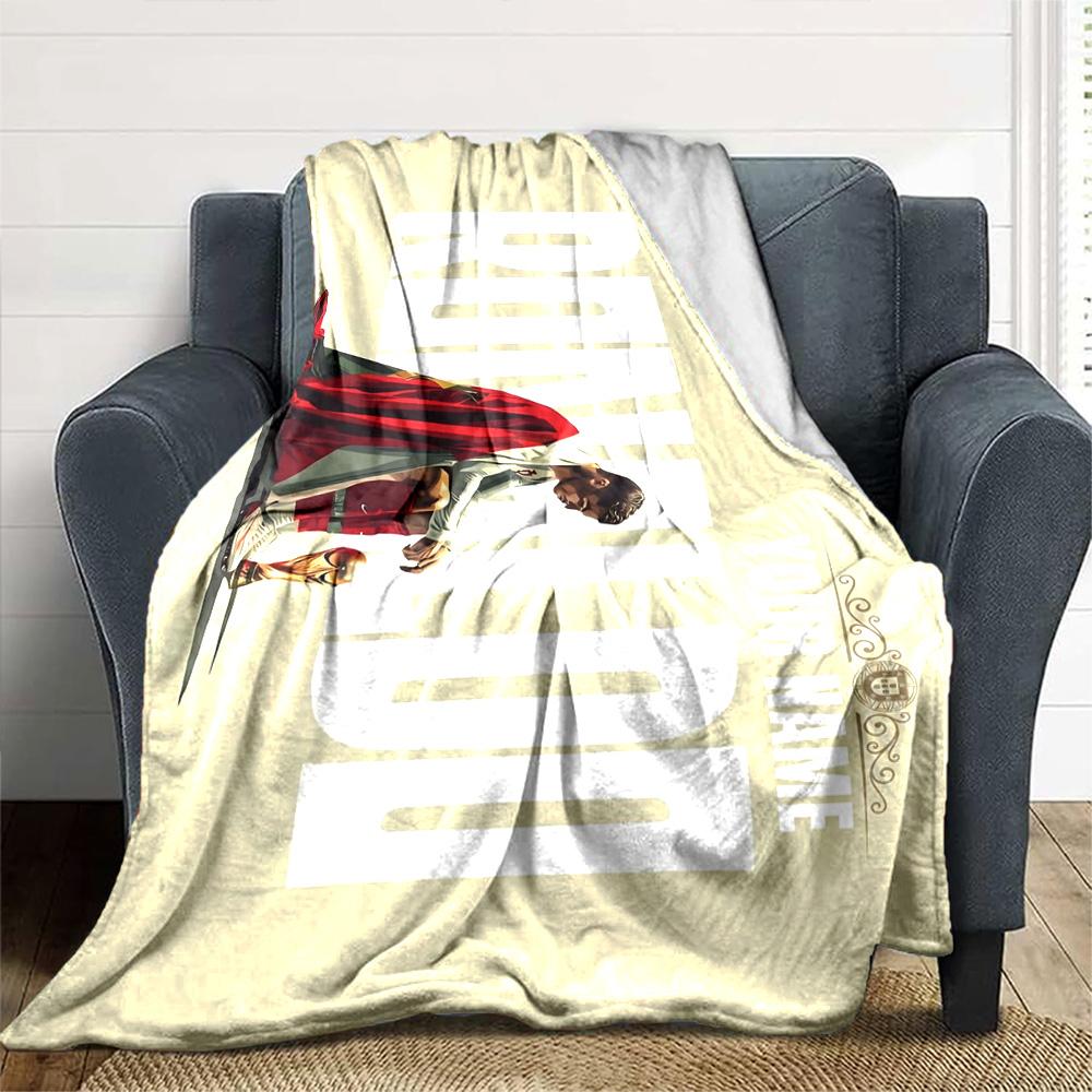 Cristiano Ronaldo (73) Personalized Name Blanket Gift Personalized Blanket Ultra-Soft Perfect for Seaside Bed Livingroom Office Chair for All Occasion