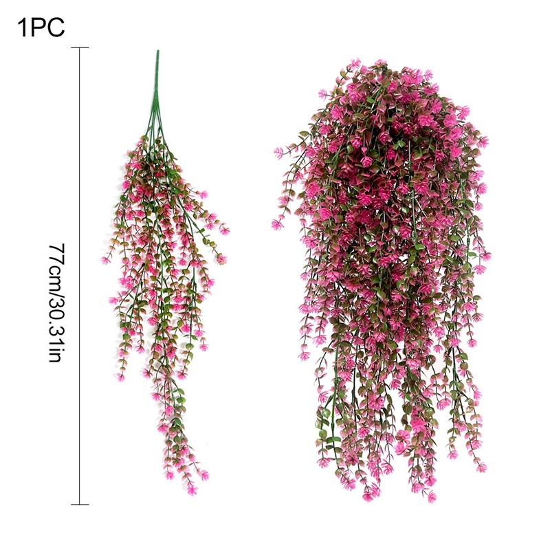

Outdoor Hanging Plants Balcony Flowers Home Garden Wedding Artificial UV Resistant Giant Plant Halloween Christmas Door Decor