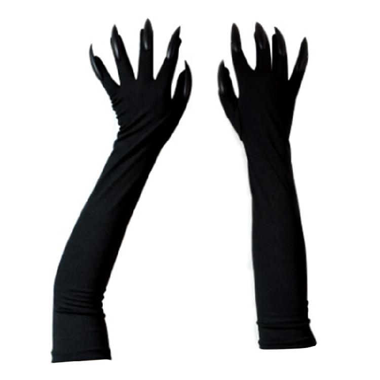 1pair Funny Cosplay Paws Gloves Novelty Halloween Mittens Monsters Pattern  for Halloween Festivities