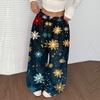 Women's Casual And Fashionable Elastic Waist Loose Wide Leg Pants