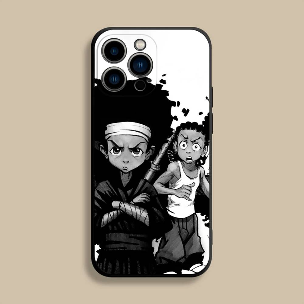 Cool The B-Boondocks Phone Case For iPhone 17,16,15,14,13,12,Pro,Max,Plus,E,SE4,Air,Mini Black Soft Cover
