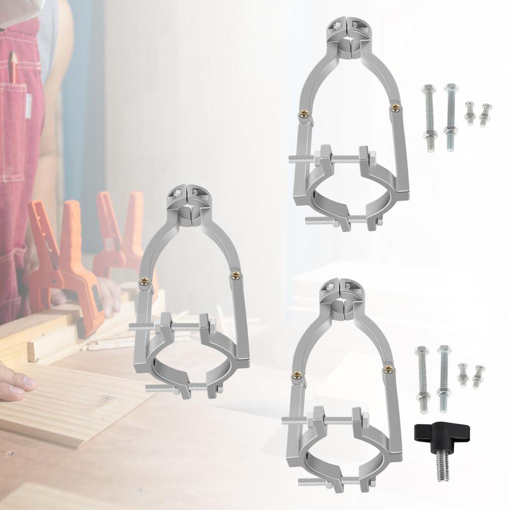 Square Hole Adapter Joint Mortiser Bit Sturdy Clamp Adjustable from 1.5-2.2inch for Bench Drill or Hand Drill