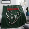 Custom Name,Houston Texans Printed Flannel Blanket, Soft Throw for Bedroom Sofa, Washable, Christmas Present, Great Gift.