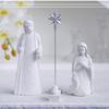 Festive Christmas Decor  Home Ornament Hand-Painted Religious Nativity Scene Statue for Christmas Showcase