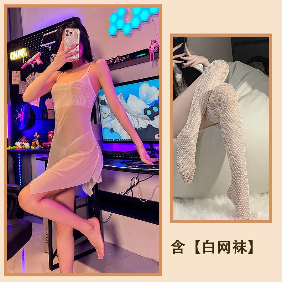 Sex Unterwäsche Strapsgürtel Reine Begierde Versuchung Pyjama Rückenfrei Perspektive Pyjama Dünn Heiß Frei Leidenschaft Anzug