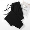 Women's Casual Summer Cotton Harem Sweatpants - Loose Fit, Cuffed, Sports Style