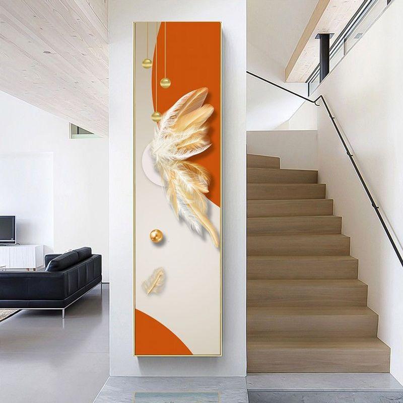Slim Vertical Self-Adhesive Mural: Elegant Decorative Sticker for Entrance Hall or Corridor