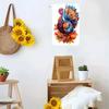 1 Piece: Thanksgiving Turkey Tin Painting Plaque; Autumn Harvest Pumpkin and Maple Leaf Decorative Painting; Living Room/entrywa