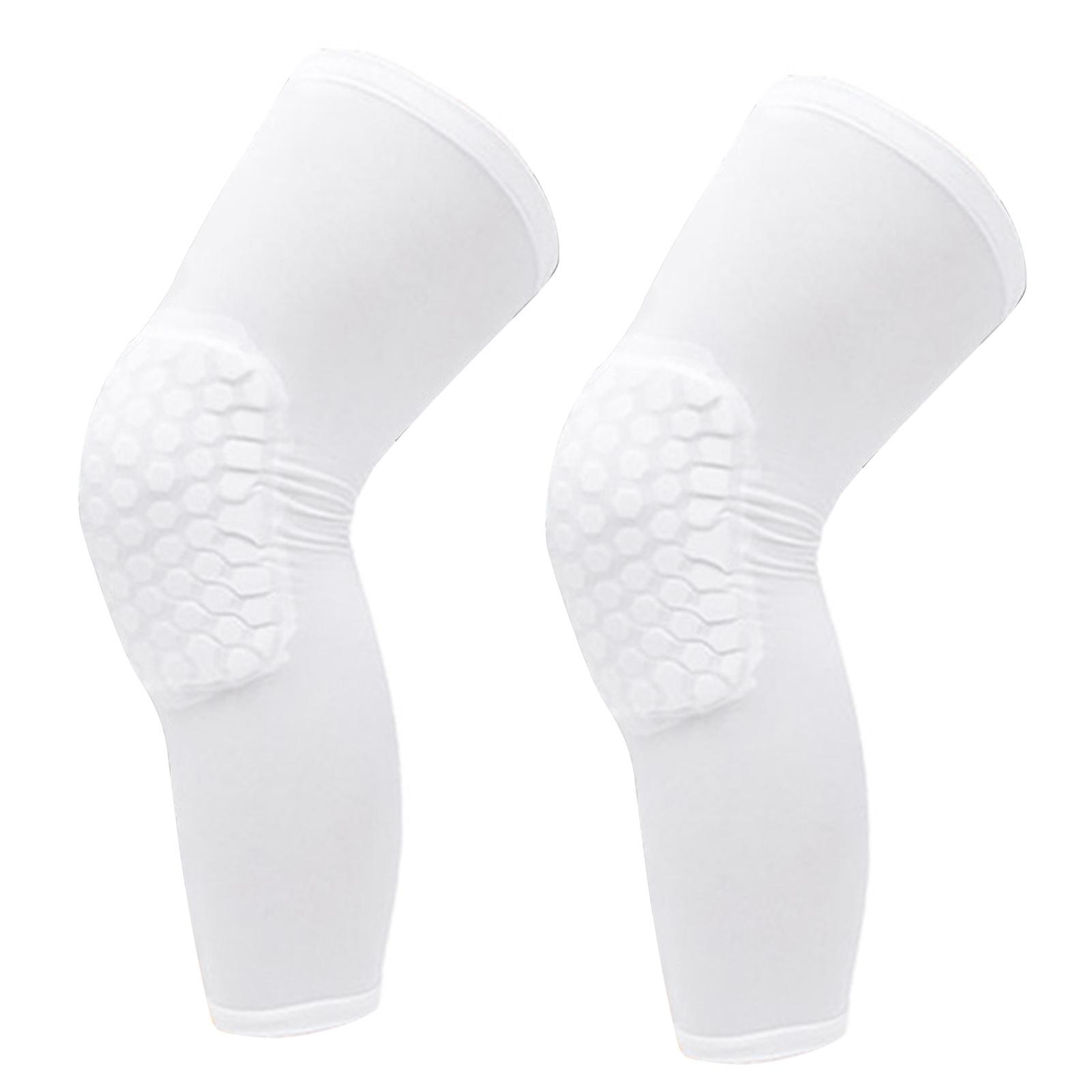 

2PCS Knee Brace Unisex Lengthened Honeycomb Anti Collision Compression Knee Sleeve for Basketball White L For белый