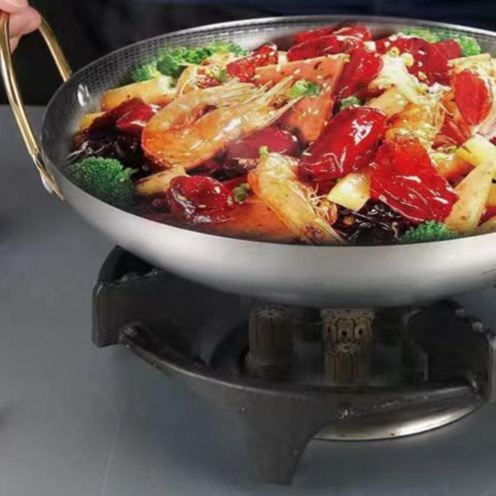 1pc thick non stick pot, dry pot, commercial double ear bar tripod, honeycomb pot, coated dry pot, small hot pot, to be shipped