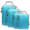 Four-Piece Compression Travel Storage Bag Set for Clothes, Toiletries, Digital Gear, and More