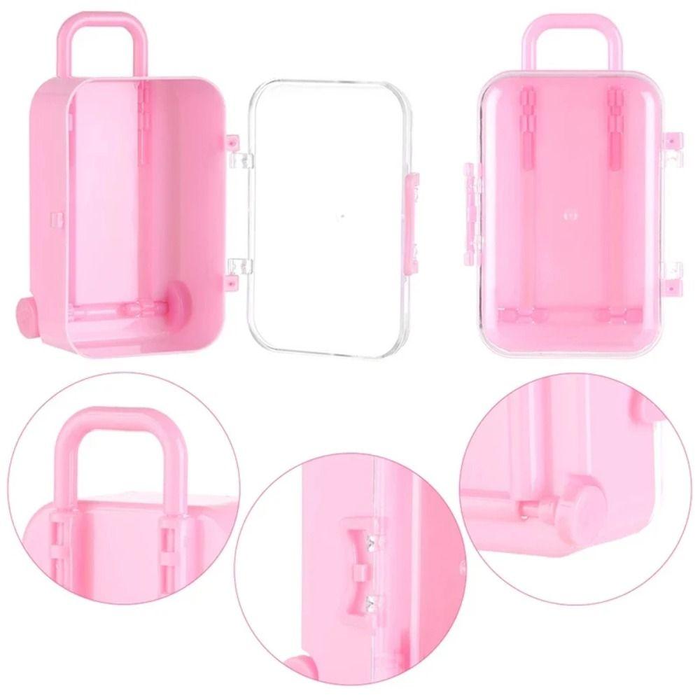 Niedriger Mini-Rollkoffer Persönlichkeit Hochzeits-Süßigkeitenbox Kleiner Gepäck-Trolley Koffer Puppenhaus Handtasche Modell Verpackungskoffer