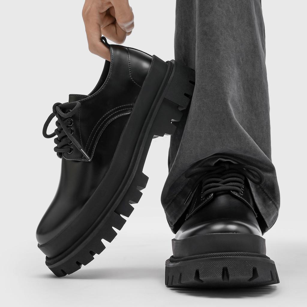 Fashion Casual Thick Soled Men's Leather Shoes Classic Comfort Style Work and Office Outdoor Fashion Street Party 38-46 Plus Size