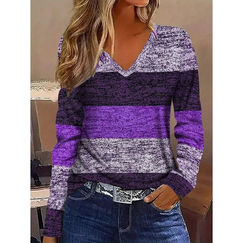 European and American Spring New Fashionable Printed Long Sleeve T-shirt