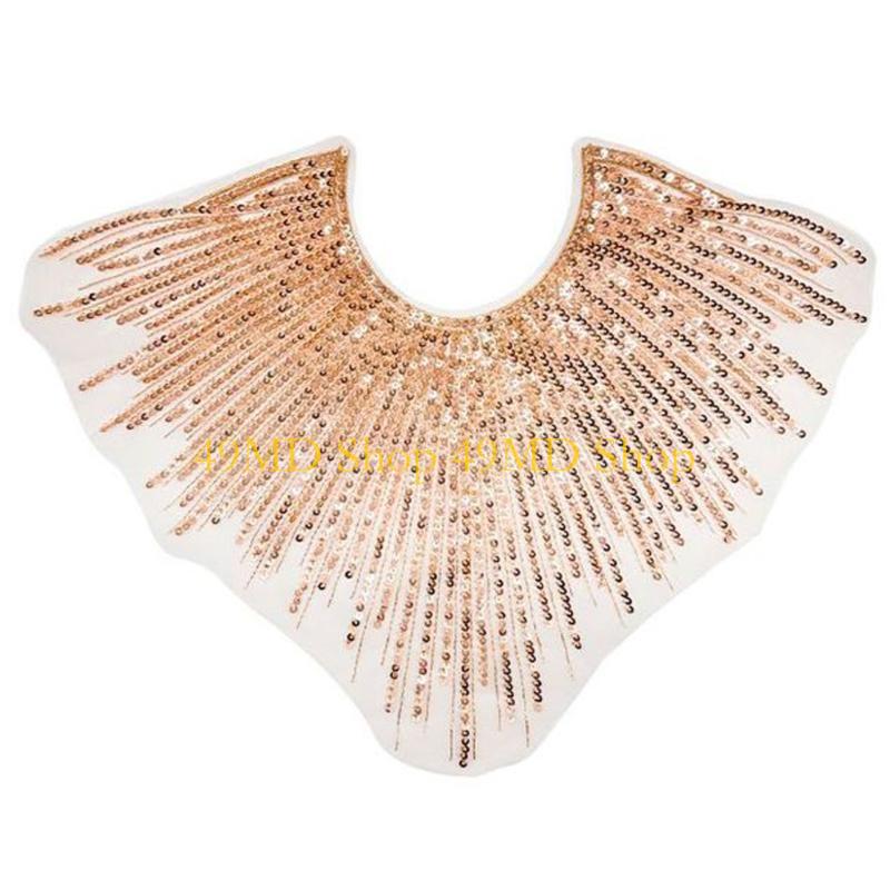 49MD Versatiles Embroidered Collar Light weight New Women s Fashion Sequins Collar