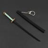 Demon Slayer Tanjiro Giyu Shinobu Nichirin Sword Keychain with Sheath, 17cm Alloy Model