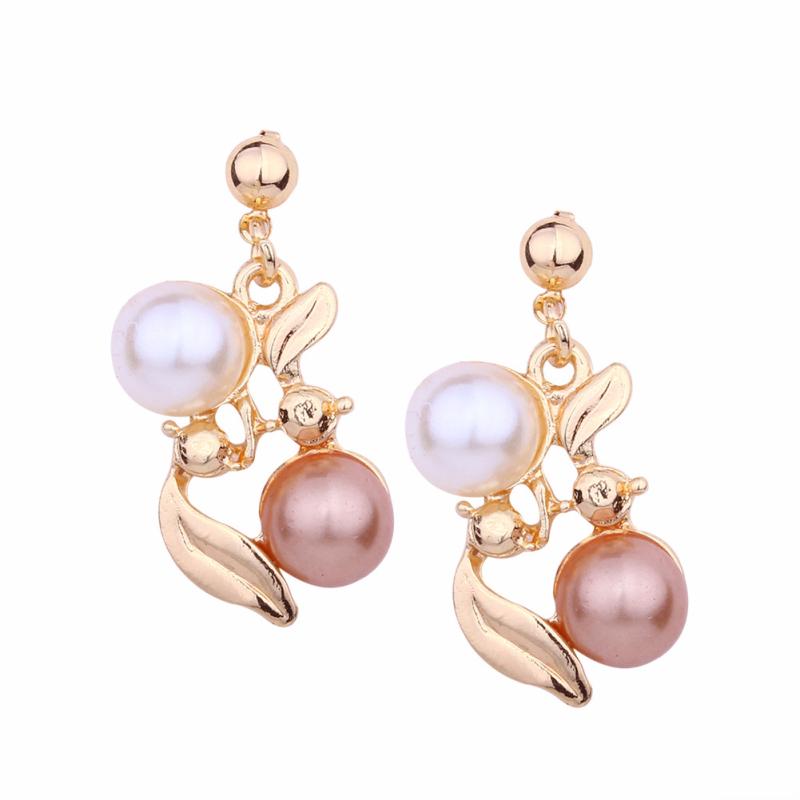 RUI RUI YU 2pcs/set Women Fashion Imitation Pearl Necklace Earring Jewelry Set