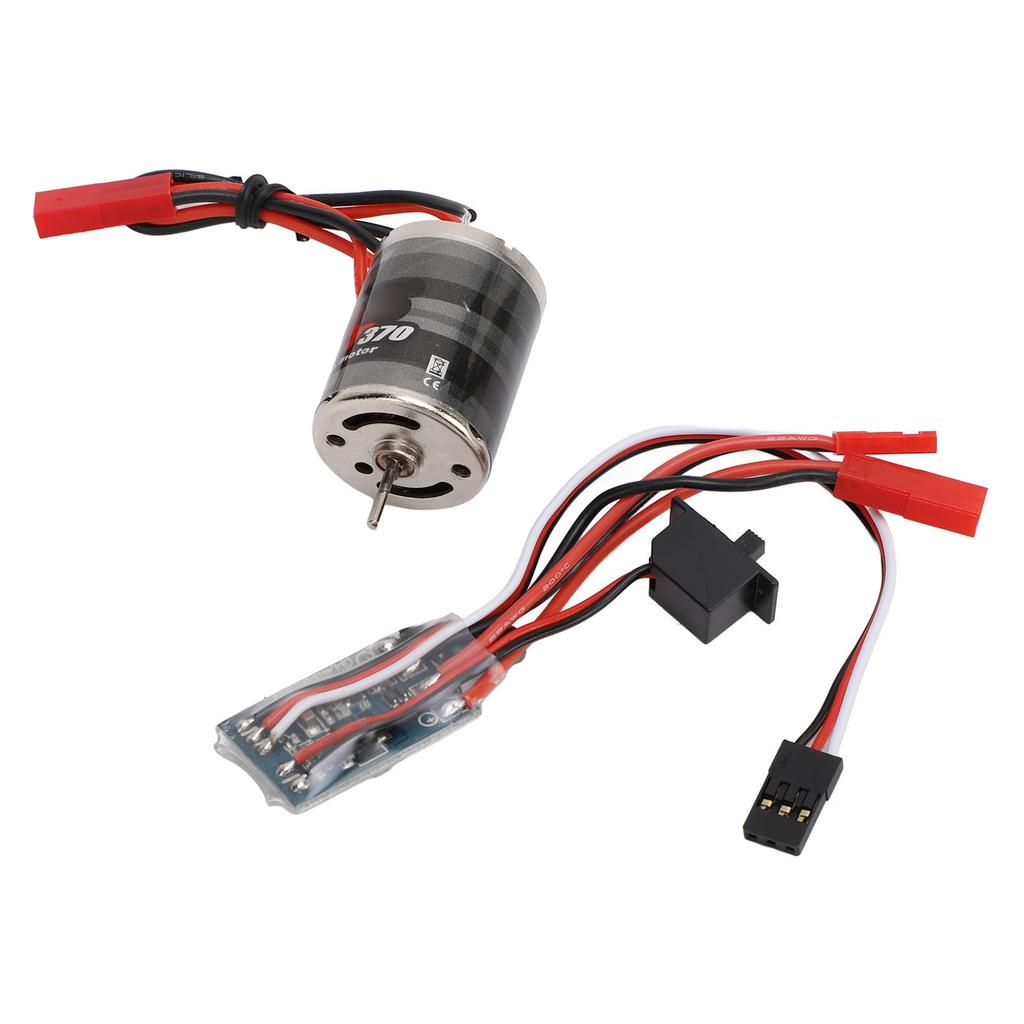 RC Brushed Motor ESC Combo Stainless Steel Low Noise JST Plug 31T Brushed Motor and 30A Brushed ESC