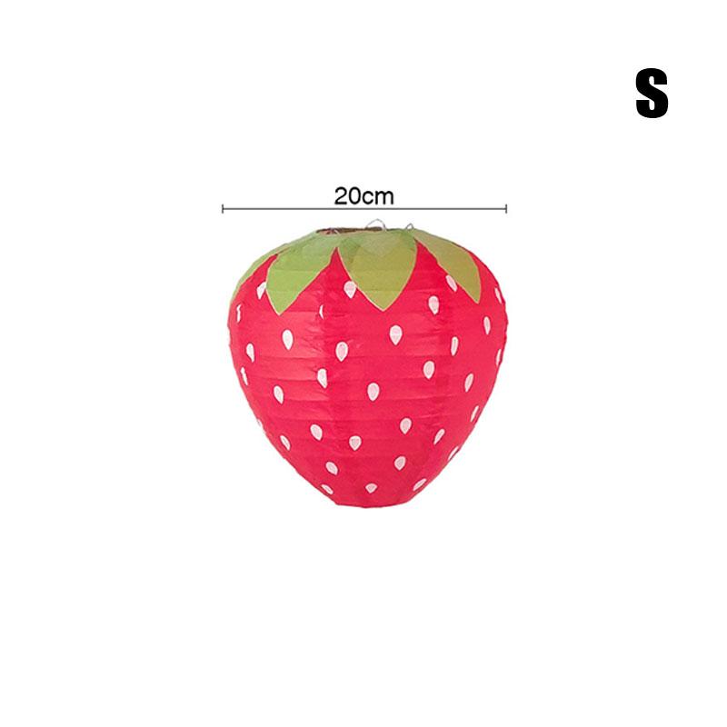 

Клубничные бумажные фонарики для вечеринки по случаю дня рождения, подвесной 3D-украшение, фон 20cm